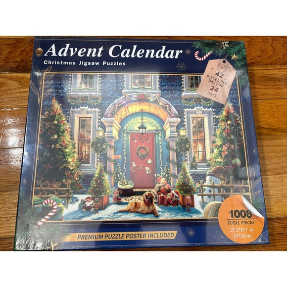 Advent Calendar Jigsaw Puzzle 1008 Pieces Christmas Countdown Holiday New - Picture 1 of 7